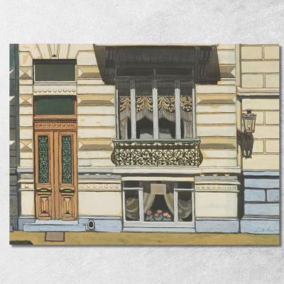 Casa In Peter Benoitstraat Ostenda Léon Spilliaert lsp55 quadro stampa su tela