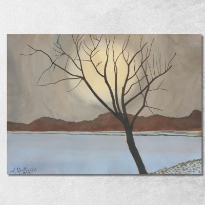 Paesaggio Con Albero In Primo Piano Léon Spilliaert lsp65 quadro stampa su tela