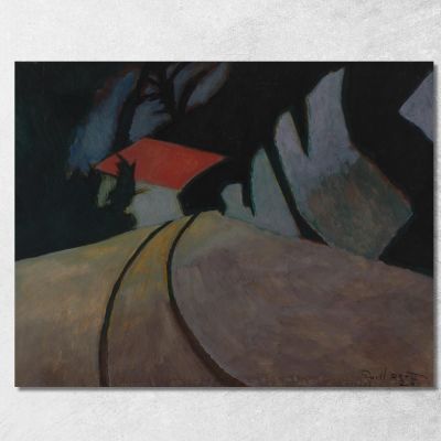 Paesaggio Con Il Tetto Rosso Léon Spilliaert lsp67 quadro stampa su tela