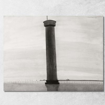 Il Faro Dei Segnali [De Vuurtoren] Léon Spilliaert lsp73 quadro stampa su tela