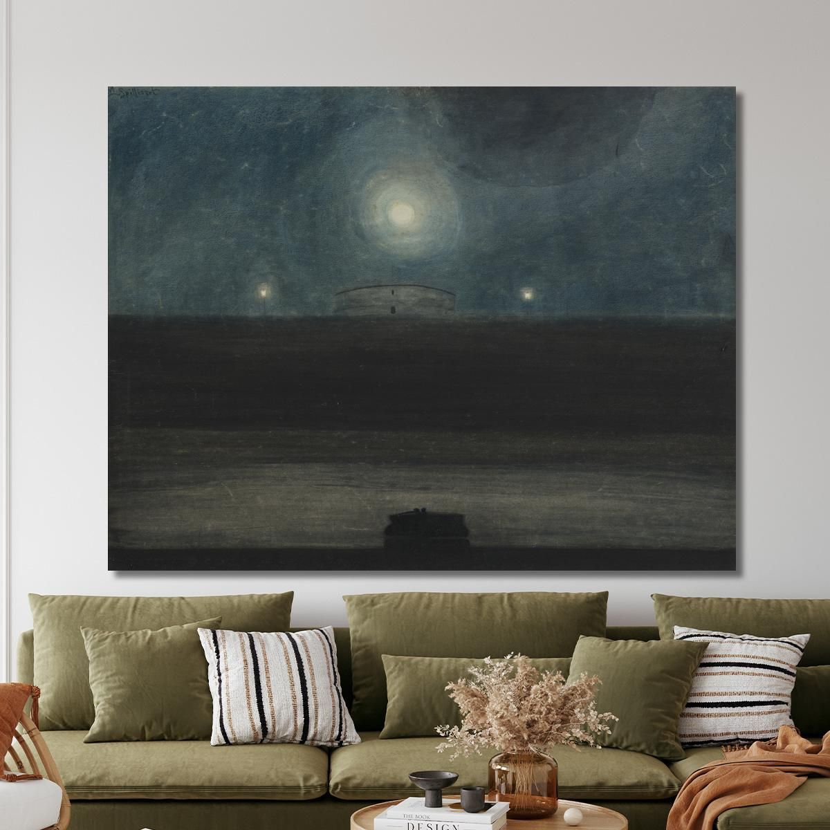 Spiaggia Con La Luna Léon Spilliaert lsp108 quadro stampa su tela