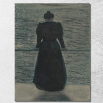 Donna In Riva Al Mare Léon Spilliaert lsp113 quadro stampa su tela