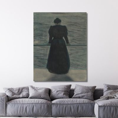 Donna In Riva Al Mare Léon Spilliaert lsp113 quadro stampa su tela