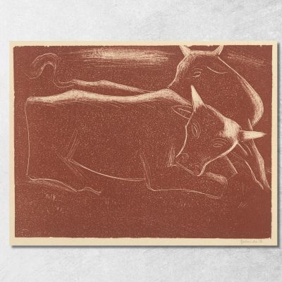 Mucche Mikuláš Galanda mgl19 quadro stampa su tela
