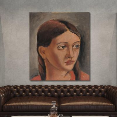 Testa Di Ragazza 2 Mikuláš Galanda, mgl37 quadro stampa su tela