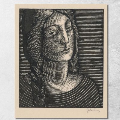 Testa Di Donna Con Lunghe Trecce Mikuláš Galanda mgl44 quadro stampa su tela