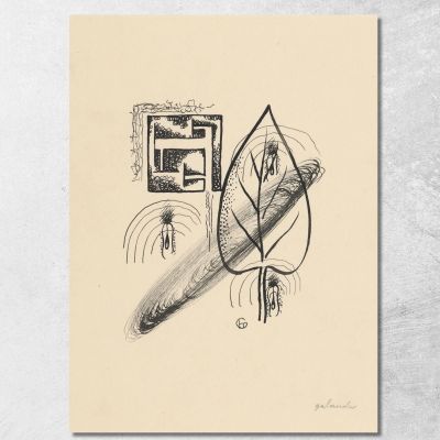 Lettere Dalla Serie Poesie Nei Disegni Mikuláš Galanda mgl55 quadro stampa su tela