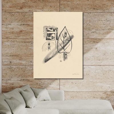 Lettere Dalla Serie Poesie Nei Disegni Mikuláš Galanda, mgl55 quadro stampa su tela