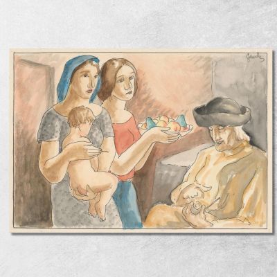 Famiglia Mikuláš Galanda mgl96 quadro stampa su tela