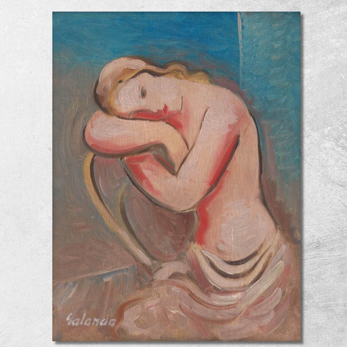 Modello Seduto Mikuláš Galanda mgl98 quadro stampa su tela Modello Seduto Mikuláš Galanda mgl98 quadro stampa su tela