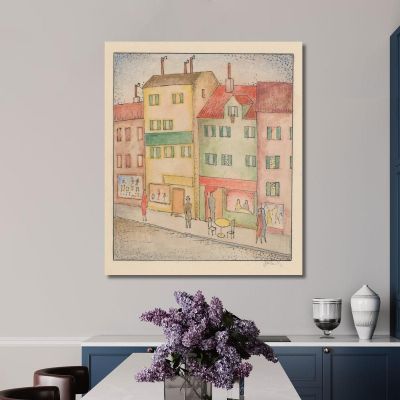 Rue Avec Une Pâtisserie Mikuláš Galanda, mgl111 tableau impression sur toile