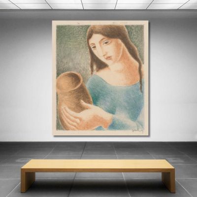 Femme Au Vase 2 Mikuláš Galanda, mgl140 tableau impression sur toile
