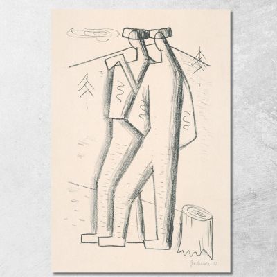 Taglialegna Mikuláš Galanda mgl149 quadro stampa su tela