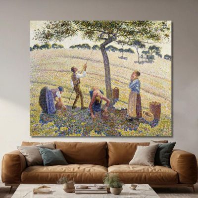 Raccolta Delle Mele 1888 Originale Dal Dal Camille Pissarro cps9 quadro stampa su tela