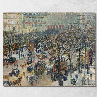 Viale Degli Italiani Sole Mattutino 1897 Camille Pissarro cps14 quadro stampa su tela