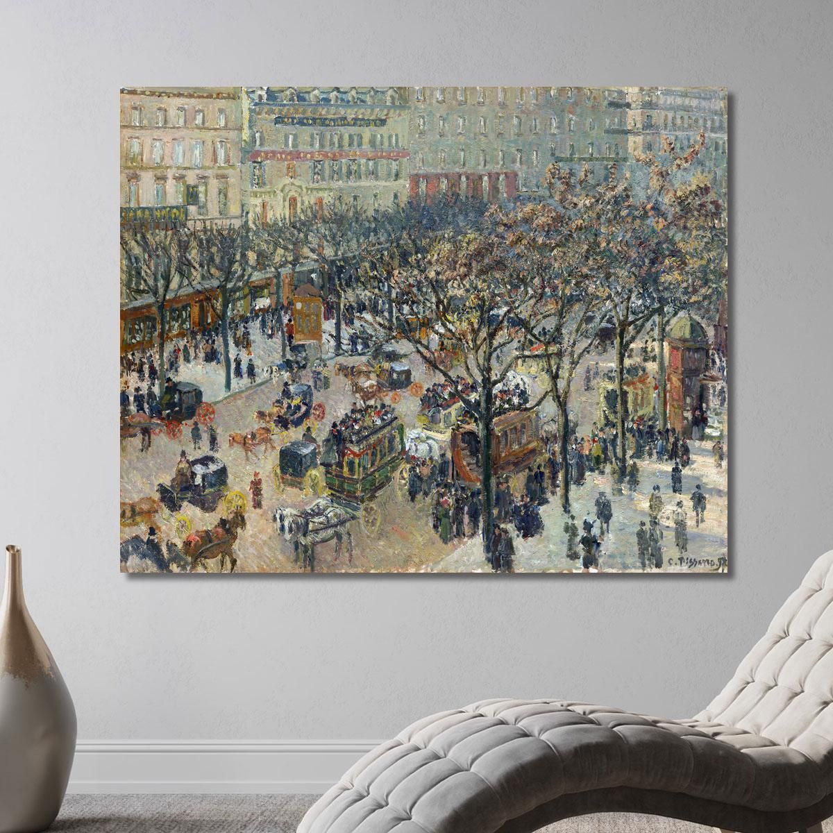 Viale Degli Italiani Sole Mattutino 1897 Camille Pissarro cps14 quadro stampa su tela