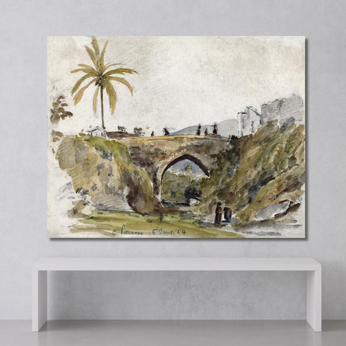 Ponte A Caracas 1854 Camille Pissarro cps17 quadro stampa su tela