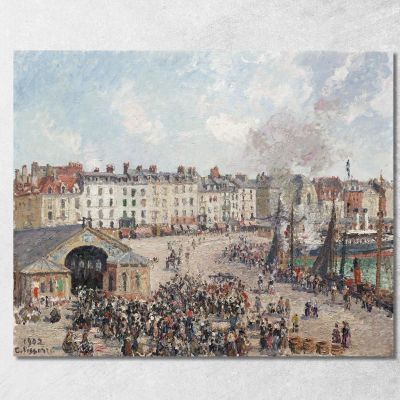 Mercato Del Pesce 1902 Camille Pissarro cps25 quadro stampa su tela