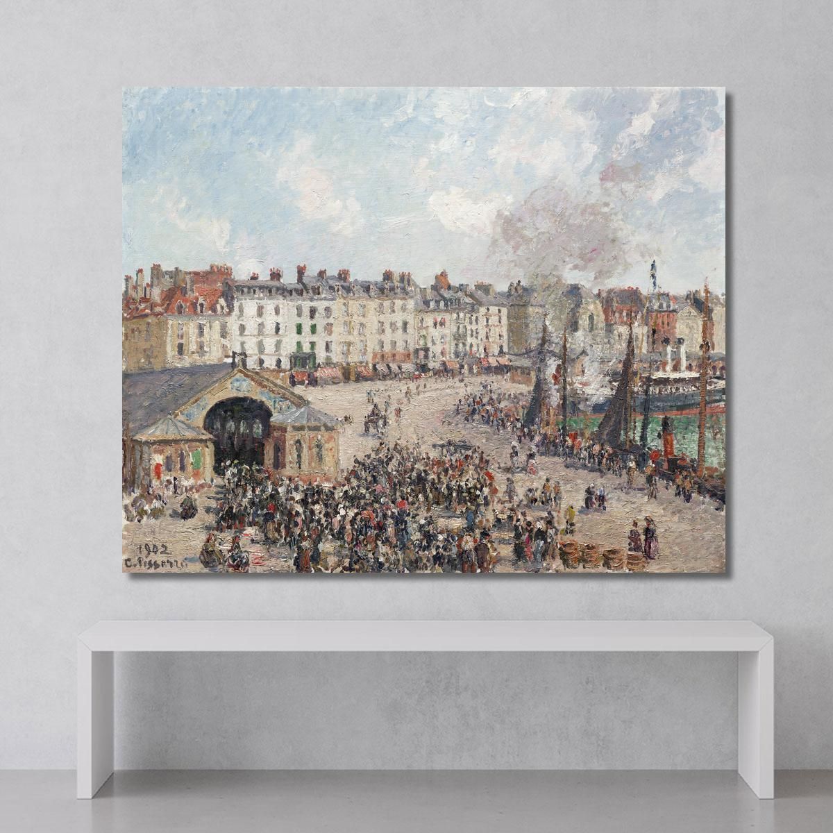 Mercato Del Pesce 1902 Camille Pissarro cps25 quadro stampa su tela