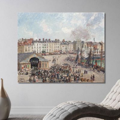 Mercato Del Pesce 1902 Camille Pissarro cps25 quadro stampa su tela