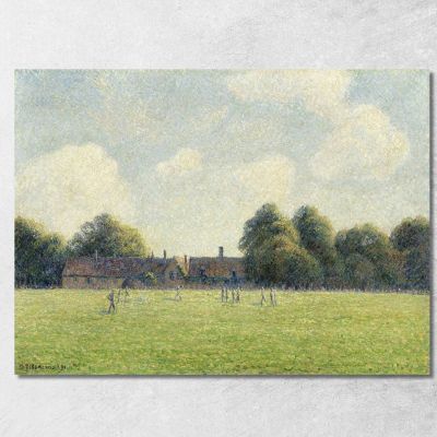 Hampton Court Verde 1891 Camille Pissarro cps31 quadro stampa su tela