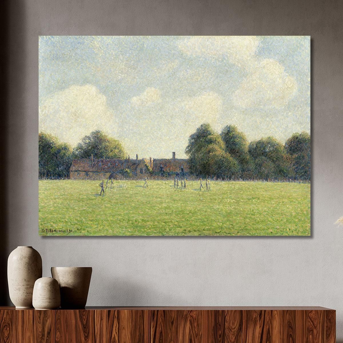 Hampton Court Verde 1891 Camille Pissarro cps31 quadro stampa su tela