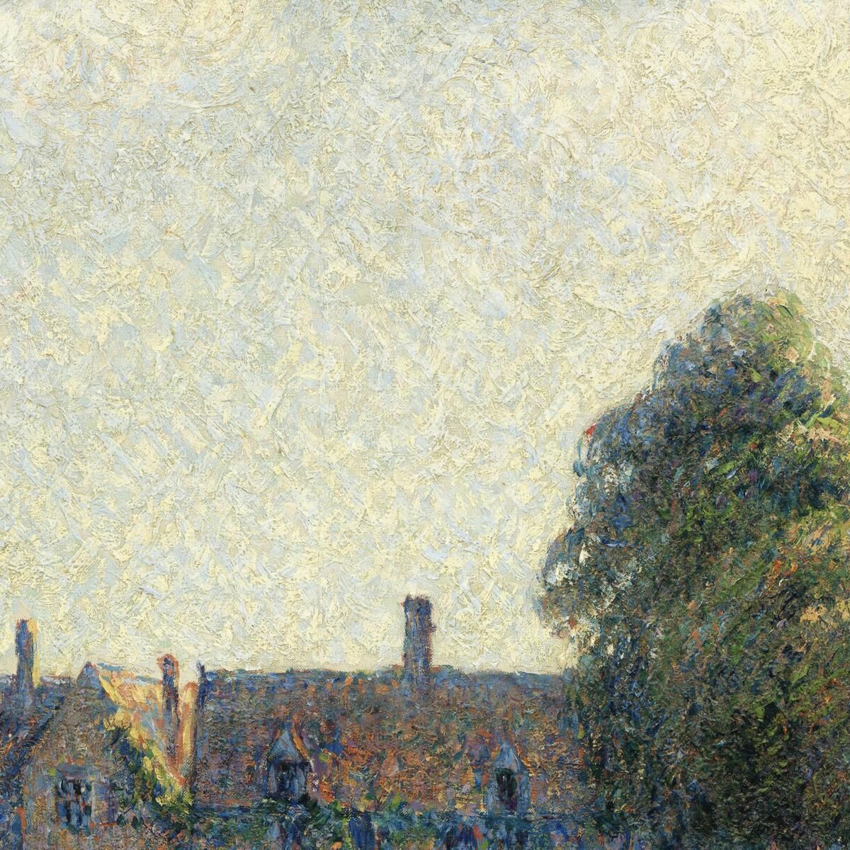 Hampton Court Verde 1891 Camille Pissarro cps31 quadro stampa su tela