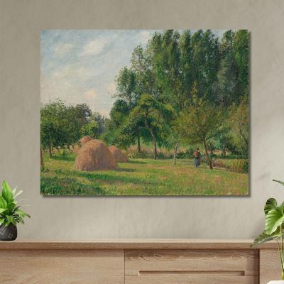 Eragny Del Mattino Nei Pagliai Camille Pissarro cps33 quadro stampa su tela