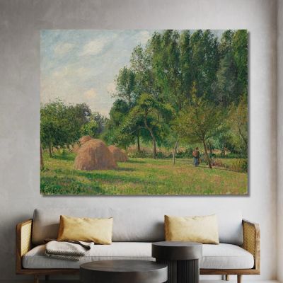 Eragny Del Mattino Nei Pagliai Camille Pissarro cps33 quadro stampa su tela