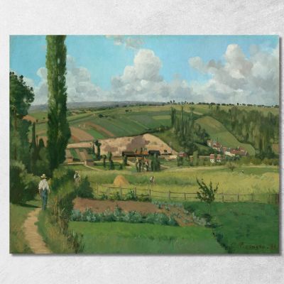 Paesaggio A Les Pâtis Pontoise 1868 Camille Pissarro cps38 quadro stampa su tela