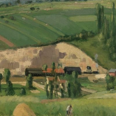 Paesaggio A Les Pâtis Pontoise 1868 Camille Pissarro cps38 quadro stampa su tela