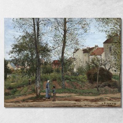 Paesaggio A Louveciennes Autunno 1870 Camille Pissarro cps39 quadro stampa su tela