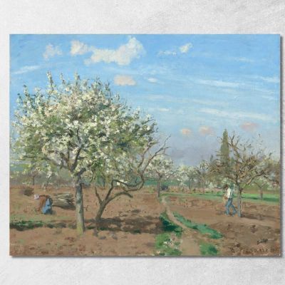 Frutteto In Fiore Louveciennes 1872 Camille Pissarro cps45 quadro stampa su tela