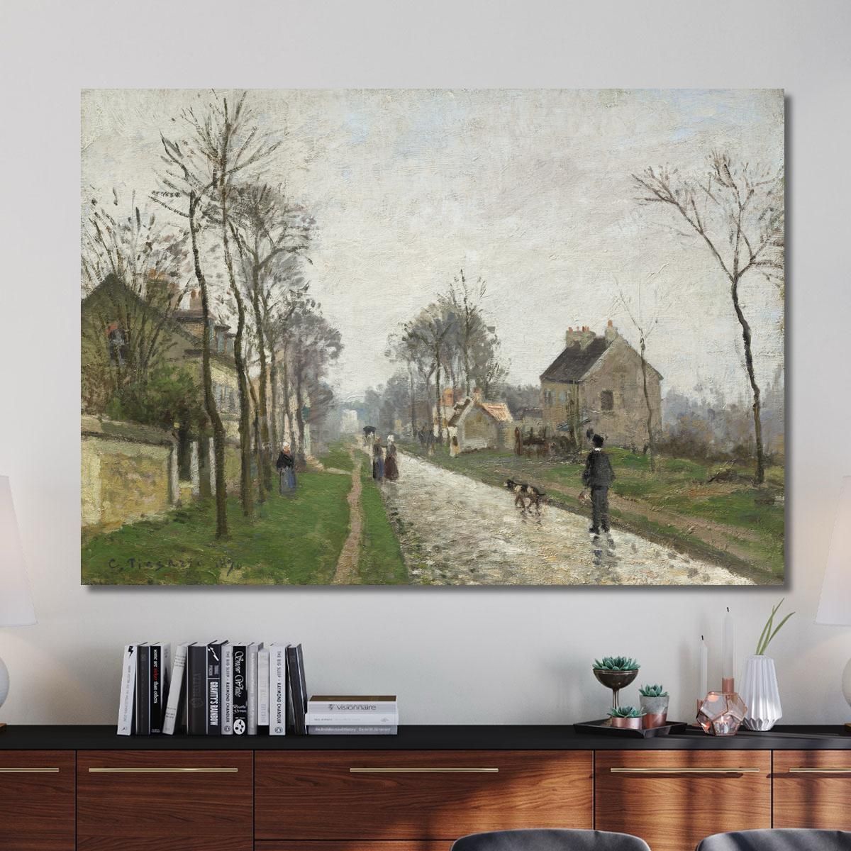 La Route De Louveciennes, 1870 Camille Pissarro tableau impression