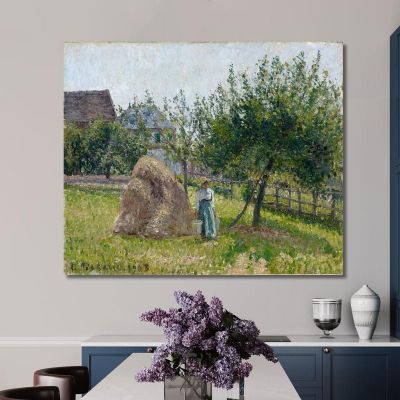 Meli A Eragny Una Mattina Soleggiata Del 1903 Camille Pissarro cps56 quadro stampa su tela