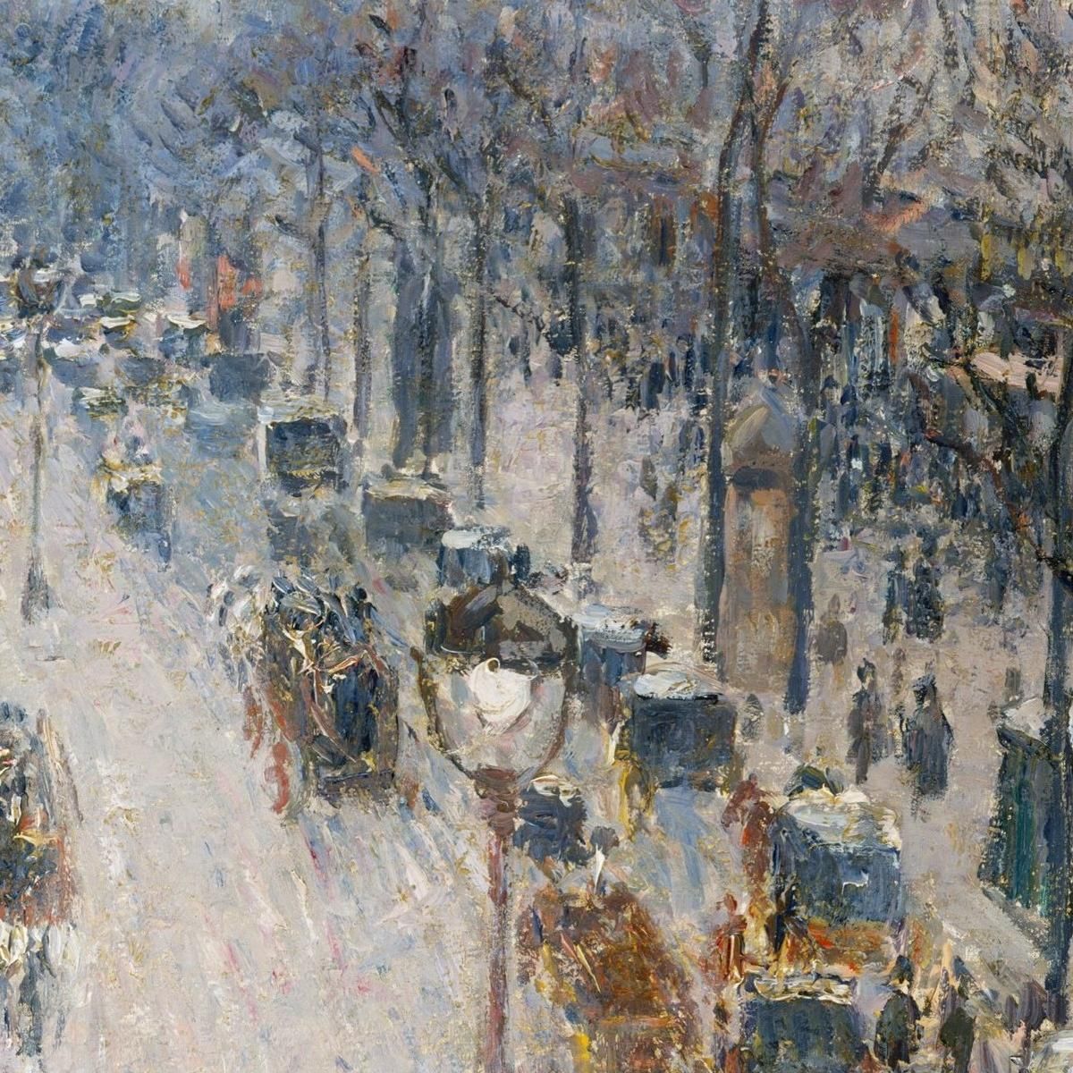 Il Boulevard Montmartre In Una Mattina D'Inverno 1897 Camille Pissarro cps72 quadro stampa su tela