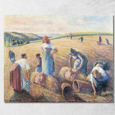 Le Spigolatrici 1889 Camille Pissarro cps80 quadro stampa su tela