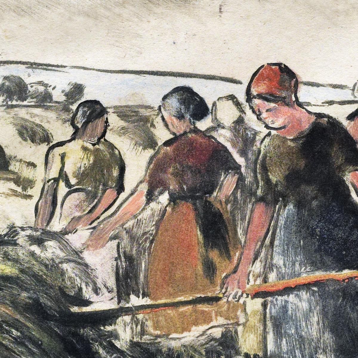 I Haymakers Intorno Al 1895 Camille Pissarro cps83 quadro stampa su tela