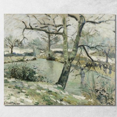 L'Effetto Invernale Dello Stagno Di Montfoucault 1874 Camille Pissarro cps89 quadro stampa su tela