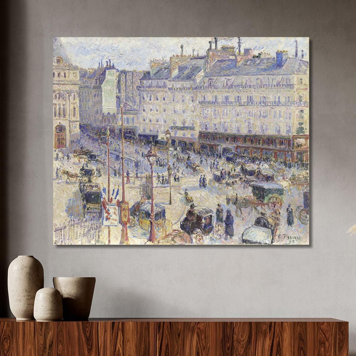 La Place Du Havre Parigi 1893 Camille Pissarro cps90 quadro stampa su tela