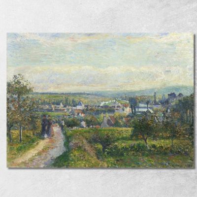 Veduta Di Saint-Ouen-Laumône Intorno Al 1876 Camille Pissarro cps101 quadro stampa su tela