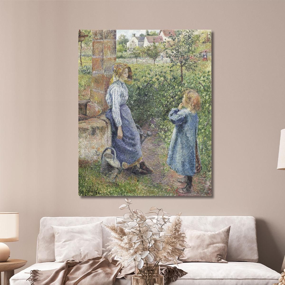 Woman And Child At The Well 1882 Camille Pissarro canvas print