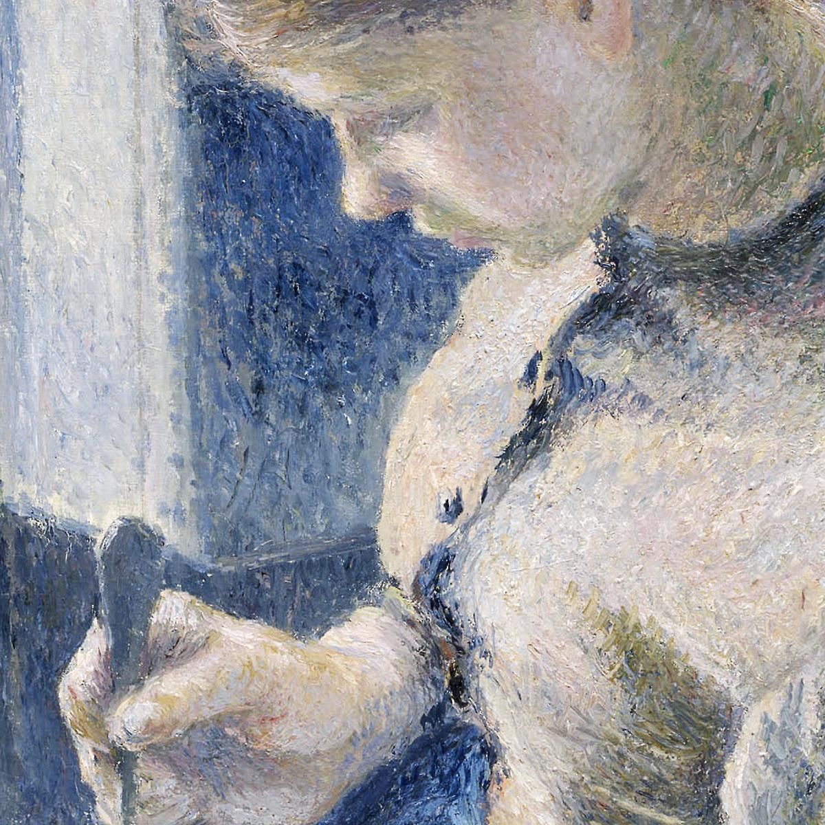 Giovane Contadina Che Prende Il Caffè 1881 Camille Pissarro cps108 quadro stampa su tela