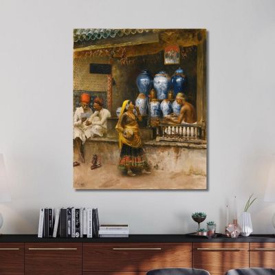 Un Negozio Di Profumi A Bombay Edwin Lord Weeks, elw4 quadro stampa su tela