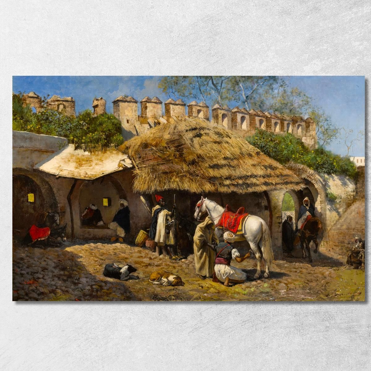 La Bottega Del Fabbro A Tangeri Edwin Lord Weeks elw10 quadro stampa su tela La Bottega Del Fabbro A Tangeri Edwin Lord Weeks elw10 quadro stampa su tela