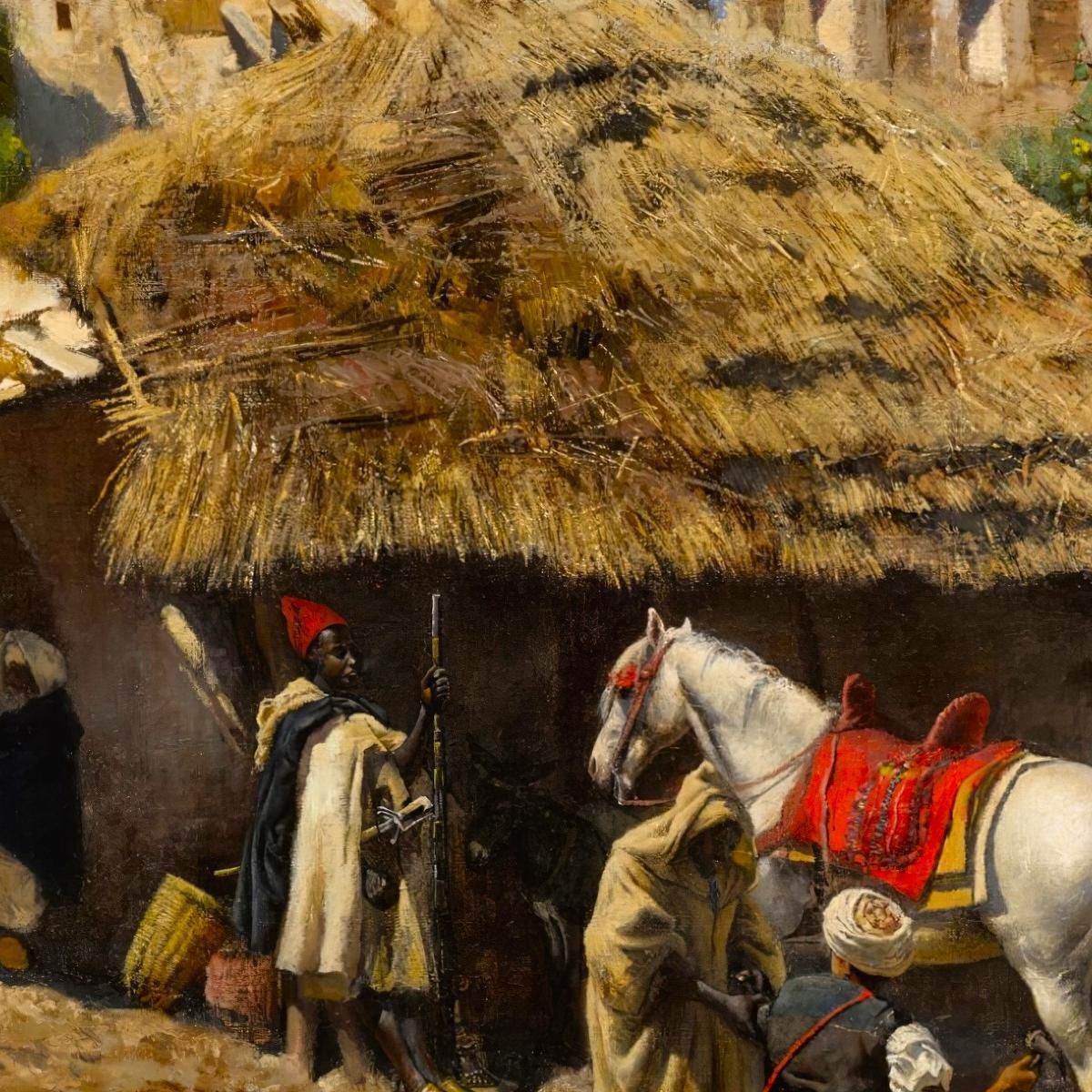 La Bottega Del Fabbro A Tangeri Edwin Lord Weeks elw10 quadro stampa su tela