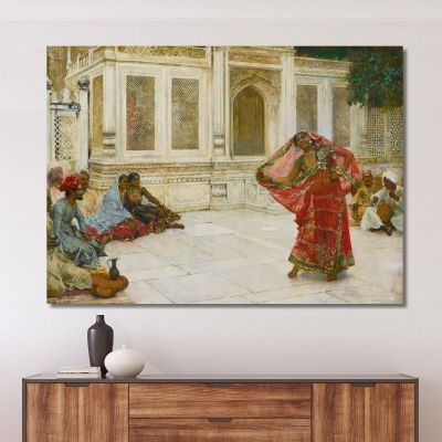 Chica Bailando India Edwin Lord Weeks, elw13 cuadro en lienzo
