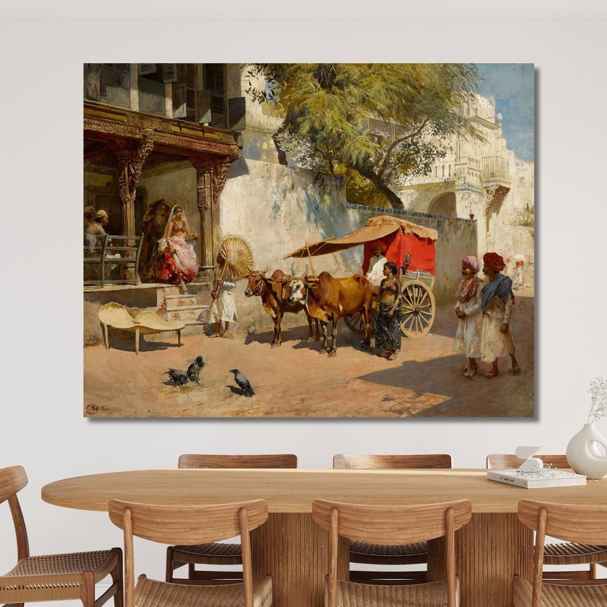 Nautch Girls E Bullock Gharry Ahmedabad Stato Del Gujarat India Edwin Lord Weeks elw26 quadro stampa su tela