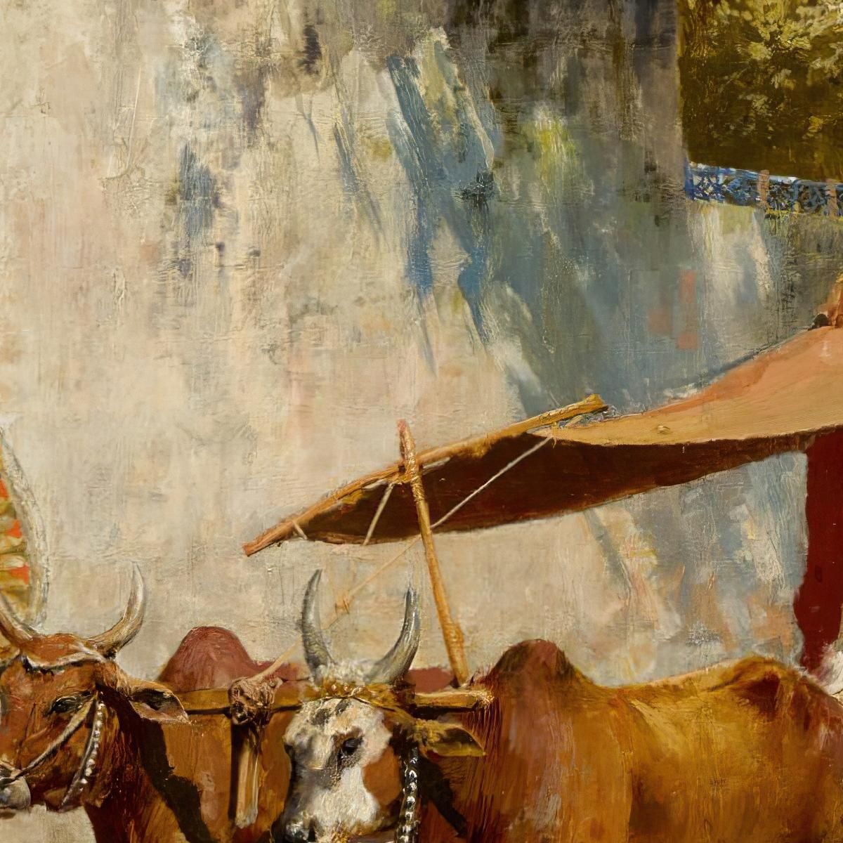 Nautch Girls E Bullock Gharry Ahmedabad Stato Del Gujarat India Edwin Lord Weeks elw26 quadro stampa su tela