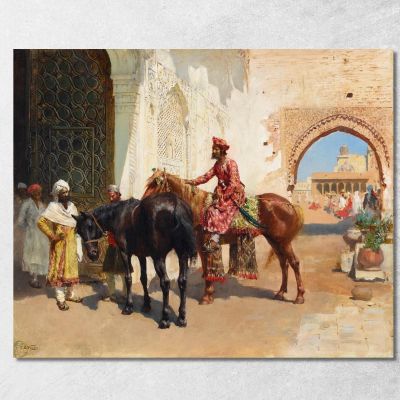 Venditore Di Cavalli Persiani Bombay Edwin Lord Weeks elw29 quadro stampa su tela